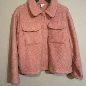 Time and Tru Blush Teddy Jacket 1X BNWT